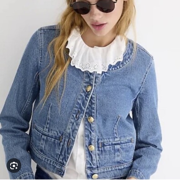 J. Crew Blue Denim Jacket - Picture 2 of 7